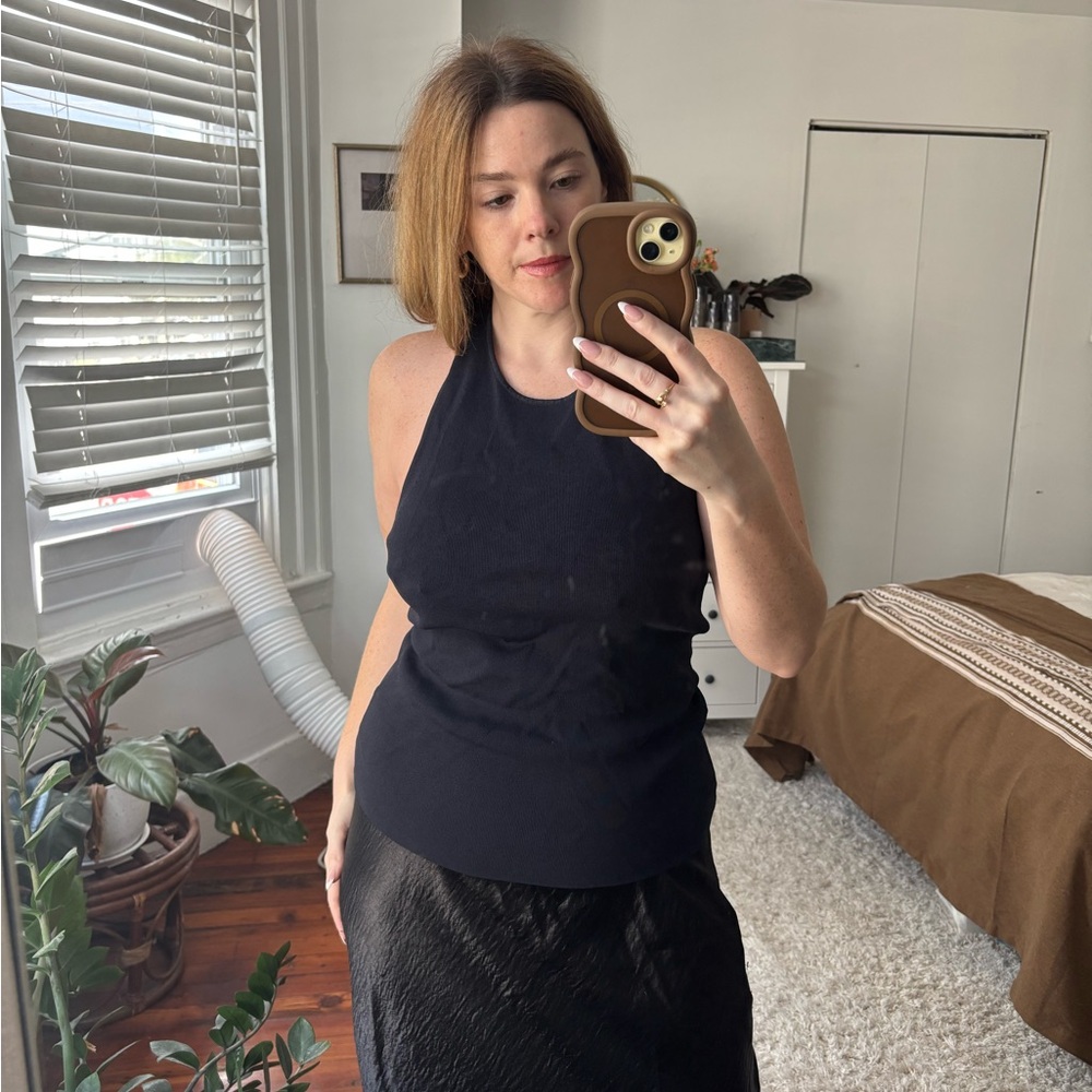 COS Black Halter Tank Top
